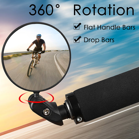 Specchietto Retrovisore Universale 360° per Bici e Monopattini Elettrici (pezzo singolo)